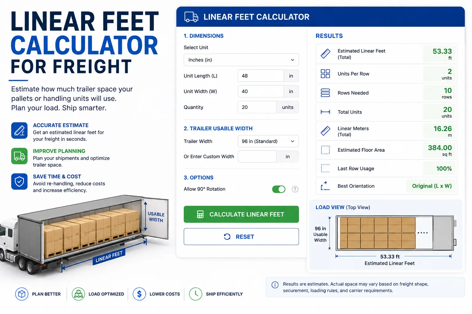 Linear Feet Calculator